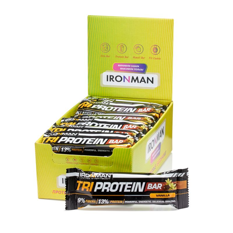 TRI Protein Bar, шоу-бокc 24x50г, 2 вкуса
