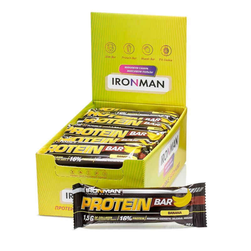 Protein Bar с коллагеном, шоу-бокс 24x50г, 7 вкусов