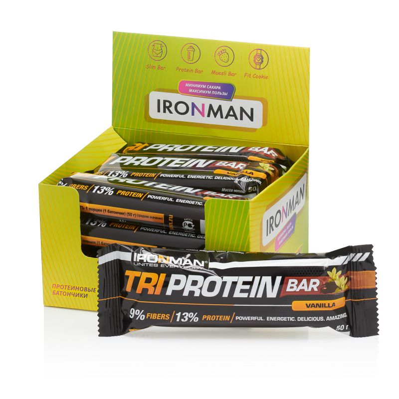 TRI Protein Bar, шоу-бокс 12x50г